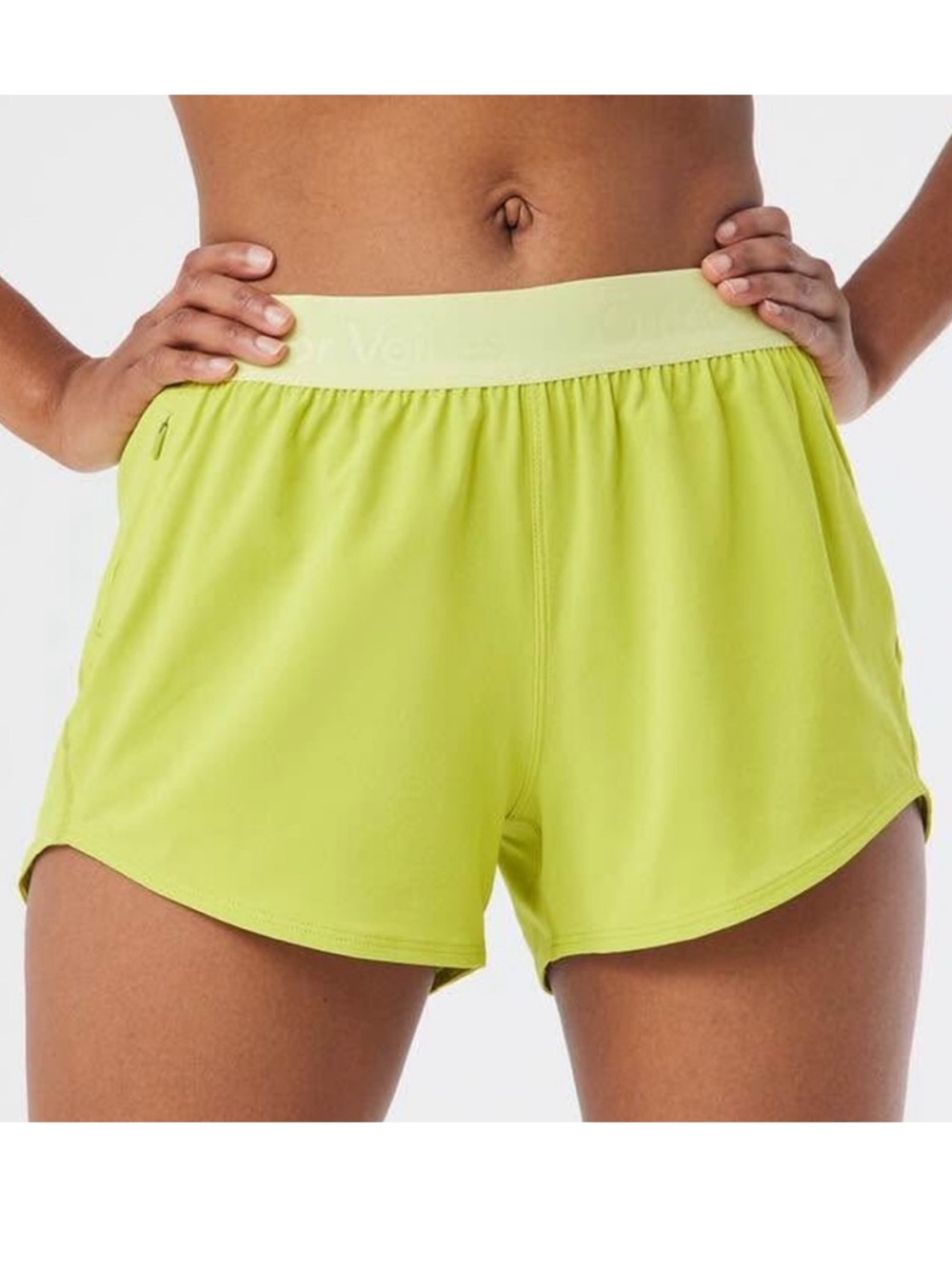 Outdoor Voices Lime Green Relay Athletic Running Shorts